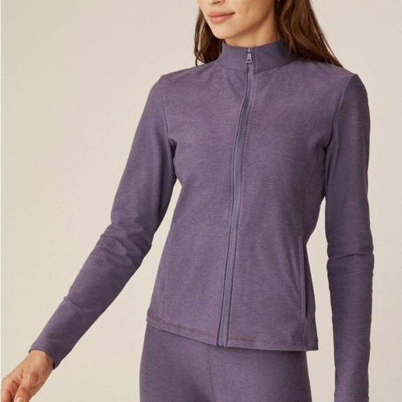 Beyond Yoga 
Spacedye On The Go Mock Neck Jacket purple S/P/P - Picture 4 of 12